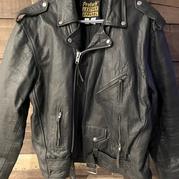 Jackets & Coats Protech Leather Jacket Poshmark